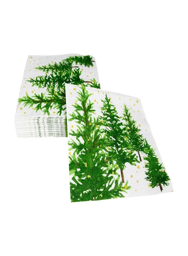 Caspari White Christmas Luncheon Napkins - 20 Per Package - Image 3